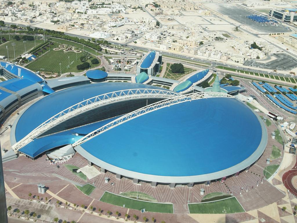 An aerial view of the Aspire Academy.