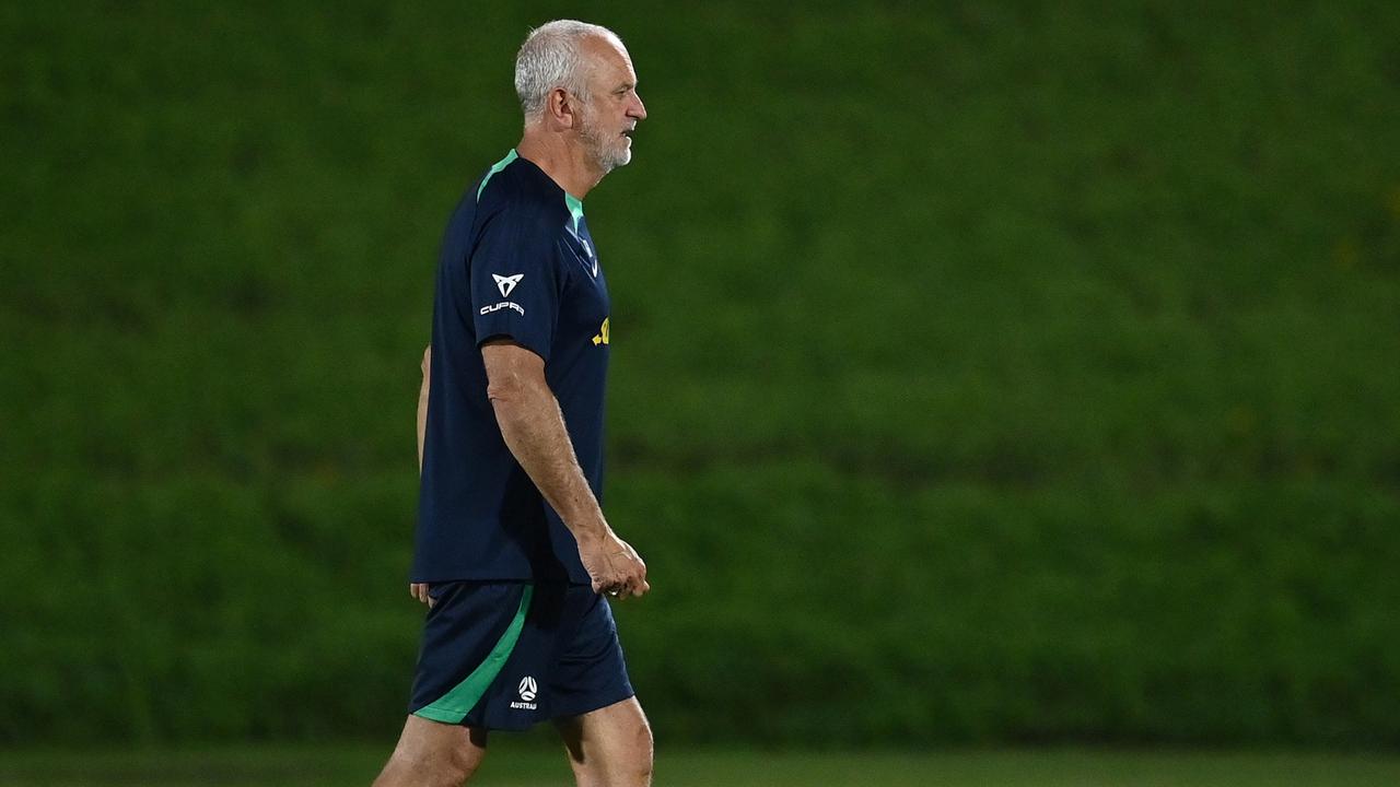 Graham Arnold will be hoping he doesn’t finish his time as Socceroos boss without going to the knockout stages. (Photo by Dan Mullan/Getty Images)