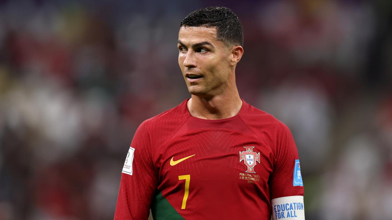 Ronaldo was not happy at being substituted off in Portugal’s Group H game against South Korea. (Photo by Francois Nel/Getty Images)