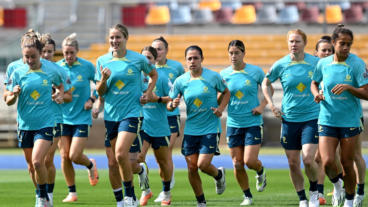 The Matildas in training during this World Cup.