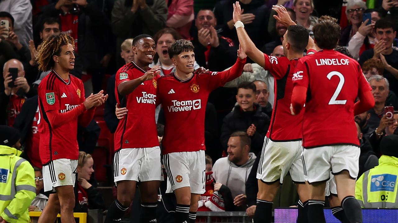 Manchester United cruised into the fourth round of the Carabao Cup. (Photo by Matt McNulty/Getty Images)