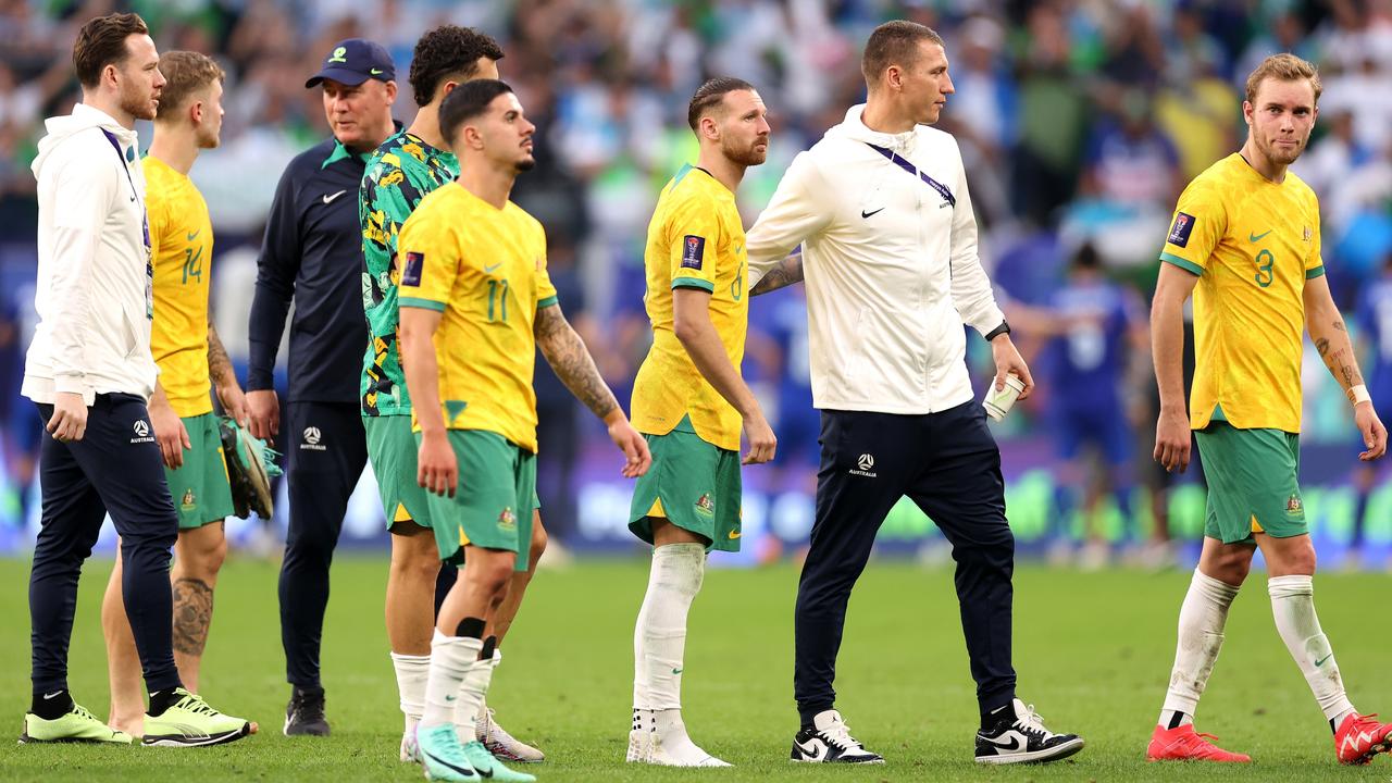 The Socceroos held on to secure a 1-1 draw against Uzbekistan. (Photo by Robert Cianflone/Getty Images)