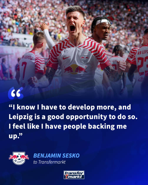 Benjamin Sesko on his RB Leipzig future to Transfermarkt